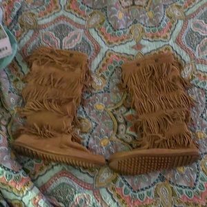 Knee length moccasins